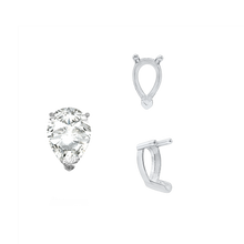 Load image into Gallery viewer, ITI NYC V-End Pear Shape Single Base Settings in 14K Gold (5.00 x 3.00 mm - 24.00 x 16.00 mm)