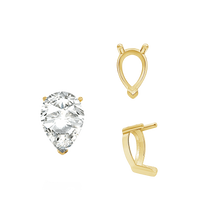 Load image into Gallery viewer, ITI NYC V-End Pear Shape Single Base Settings in 14K Gold (5.00 x 3.00 mm - 24.00 x 16.00 mm)