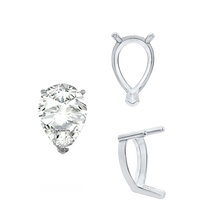 Load image into Gallery viewer, ITI NYC V-End Pear Shape Single Base Settings in 14K Gold (5.00 x 3.00 mm - 24.00 x 16.00 mm)
