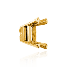 Load image into Gallery viewer, ITI NYC Four Prong Emerald Shape Heavy Solitaire Settings in 18K Gold (4.00 x 3.00 mm - 16.00 x 13.00 mm)