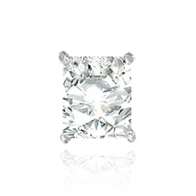 Load image into Gallery viewer, ITI NYC Four Prong Emerald Shape Tapered Solitaire Settings With Peg in Sterling Silver (5.00 x 3.00 mm - 11.00 x 9.00 mm)