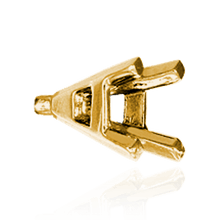 Load image into Gallery viewer, ITI NYC Four Prong Square Solitaire Basket Settings With Peg in 14K Gold (3.00 mm - 10.00 mm)