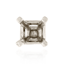 Load image into Gallery viewer, ITI NYC Four Prong Square Solitaire Basket Settings With Peg in Platinum (3.00 mm - 8.00 mm)