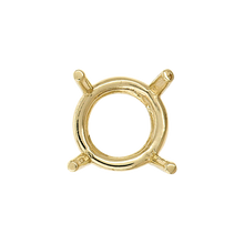 Load image into Gallery viewer, ITI NYC Four Prong Round Heavy Wire Basket Settings in 14K Gold (1.30 mm - 25.00 mm)