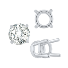 Load image into Gallery viewer, ITI NYC Four Prong Heavy High Setting in Sterling Silver (4.50 mm - 9.00 mm)