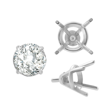 Load image into Gallery viewer, ITI NYC Four Prong Round Tapered Wire Basket Settings With Peg in Sterling Silver (4.00 mm - 9.25 mm)