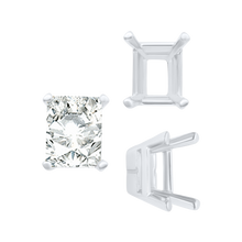 Load image into Gallery viewer, ITI NYC Four Prong Casted Emerald Tiffany Settings in 14K Gold (3.50 x 2.50 mm - 12.00 x 10.00 mm)