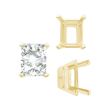 Load image into Gallery viewer, ITI NYC Four Prong Casted Emerald Tiffany Settings in 14K Gold (3.50 x 2.50 mm - 12.00 x 10.00 mm)