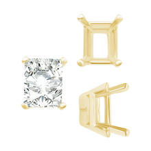 Load image into Gallery viewer, ITI NYC Four Prong Casted Emerald Tiffany Settings in 14K Gold (3.50 x 2.50 mm - 12.00 x 10.00 mm)