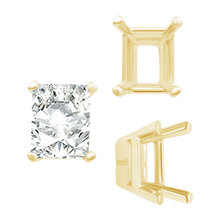 Load image into Gallery viewer, ITI NYC Four Prong Casted Emerald Tiffany Settings in 14K Gold (3.50 x 2.50 mm - 12.00 x 10.00 mm)