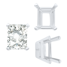 Load image into Gallery viewer, ITI NYC Four Prong Casted Emerald Tiffany Settings in Sterling Silver (3.50 x 2.50 mm - 12.00 x 10.00 mm)