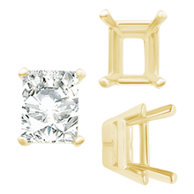 Load image into Gallery viewer, ITI NYC Four Prong Casted Emerald Tiffany Settings in 14K Gold (3.50 x 2.50 mm - 12.00 x 10.00 mm)