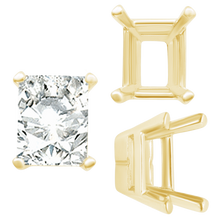 Load image into Gallery viewer, ITI NYC Four Prong Casted Emerald Tiffany Settings in 14K Gold (3.50 x 2.50 mm - 12.00 x 10.00 mm)