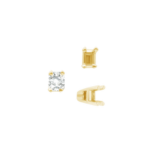 Load image into Gallery viewer, ITI NYC Four Prong Casted Emerald Tiffany Settings in 14K Gold (3.50 x 2.50 mm - 12.00 x 10.00 mm)