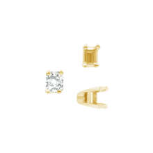 Load image into Gallery viewer, ITI NYC Four Prong Casted Emerald Tiffany Settings in 14K Gold (3.50 x 2.50 mm - 12.00 x 10.00 mm)