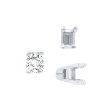 Load image into Gallery viewer, ITI NYC Four Prong Casted Emerald Tiffany Settings in Sterling Silver (3.50 x 2.50 mm - 12.00 x 10.00 mm)