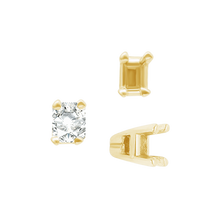 Load image into Gallery viewer, ITI NYC Four Prong Casted Emerald Tiffany Settings in 14K Gold (3.50 x 2.50 mm - 12.00 x 10.00 mm)