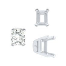 Load image into Gallery viewer, ITI NYC Four Prong Casted Emerald Tiffany Settings in 14K Gold (3.50 x 2.50 mm - 12.00 x 10.00 mm)