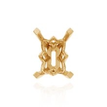 Load image into Gallery viewer, ITI NYC Four Prong Emerald Shape Scroll Fancy Settings in 14K Gold (7.00 x 5.00 mm - 11.00 x 8.00 mm)