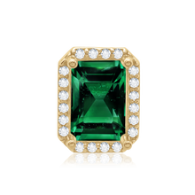 Load image into Gallery viewer, ITI NYC Emerald Cluster Setting in 14K Gold (5.00 x 3.00 mm - 7.00 x 5.00 mm)