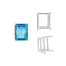 Load image into Gallery viewer, ITI NYC Four Prong Emerald Shape Wire Basket Settings in 14K Gold (3.00 x 2.25 mm - 18.00 x 13.00 mm)