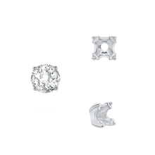 Load image into Gallery viewer, ITI NYC Round Fishtail Settings in Sterling Silver (4.00 mm - 8.00 mm)