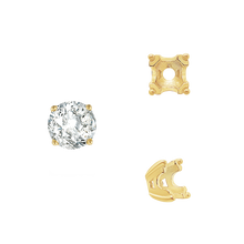 Load image into Gallery viewer, ITI NYC Round Fishtail Settings in 14K Gold (4.00 mm - 8.00 mm)