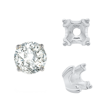 Load image into Gallery viewer, ITI NYC Round Fishtail Settings in Sterling Silver (4.00 mm - 8.00 mm)