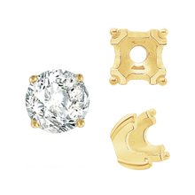 Load image into Gallery viewer, ITI NYC Round Fishtail Settings in 14K Gold (4.00 mm - 8.00 mm)