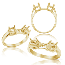 Load image into Gallery viewer, ITI NYC Two Stone Round Accented Remount