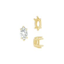 Load image into Gallery viewer, ITI NYC Six Prong Marquise Settings in 14K Gold (4.25 x 1.75 mm - 10.00 x 5.00 mm)