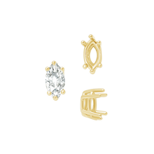 Load image into Gallery viewer, ITI NYC Six Prong Marquise Settings in 14K Gold (4.25 x 1.75 mm - 10.00 x 5.00 mm)