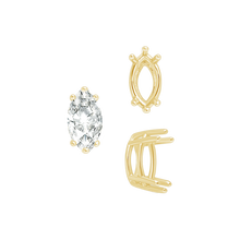 Load image into Gallery viewer, ITI NYC Six Prong Marquise Settings in 14K Gold (4.25 x 1.75 mm - 10.00 x 5.00 mm)
