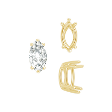 Load image into Gallery viewer, ITI NYC Six Prong Marquise Settings in 14K Gold (4.25 x 1.75 mm - 10.00 x 5.00 mm)