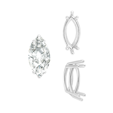 Load image into Gallery viewer, ITI NYC Six Prong Marquise Settings in 14K Gold (4.25 x 1.75 mm - 10.00 x 5.00 mm)