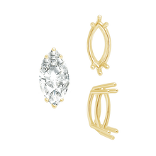 Load image into Gallery viewer, ITI NYC Six Prong Marquise Settings in 14K Gold (4.25 x 1.75 mm - 10.00 x 5.00 mm)