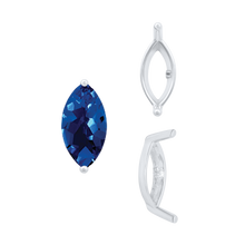 Load image into Gallery viewer, ITI NYC Two Prong Marquise Shape Single Base Settings in 14K Gold (3.00 x 1.75 mm - 12.00 x 6.00 mm)