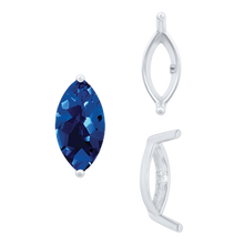 Load image into Gallery viewer, ITI NYC Two Prong Marquise Shape Single Base Settings in 14K Gold (3.00 x 1.75 mm - 12.00 x 6.00 mm)