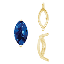 Load image into Gallery viewer, ITI NYC Two Prong Marquise Shape Single Base Settings in 14K Gold (3.00 x 1.75 mm - 12.00 x 6.00 mm)