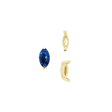 Load image into Gallery viewer, ITI NYC Two Prong Marquise Shape Single Base Settings in 14K Gold (3.00 x 1.75 mm - 12.00 x 6.00 mm)