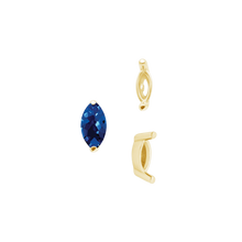 Load image into Gallery viewer, ITI NYC Two Prong Marquise Shape Single Base Settings in 14K Gold (3.00 x 1.75 mm - 12.00 x 6.00 mm)