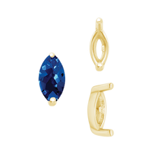 Load image into Gallery viewer, ITI NYC Two Prong Marquise Shape Single Base Settings in 14K Gold (3.00 x 1.75 mm - 12.00 x 6.00 mm)