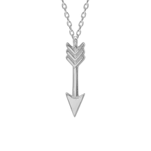 Load image into Gallery viewer, Arrow Necklace in Sterling Silver (21 x 5 mm)