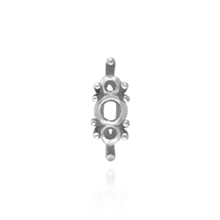 Load image into Gallery viewer, Marquise Shape Illusion Settings for Three Round Stones (1 x 2.50 mm - 1 x 4.00 mm)