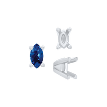 Load image into Gallery viewer, ITI NYC Four Prong Casted Marquise Tiffany Settings in Sterling Silver (5.00 x 3.00 mm - 7.00 x 3.50 mm)