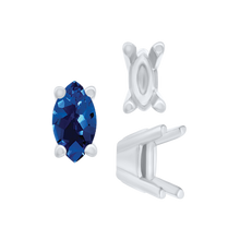 Load image into Gallery viewer, ITI NYC Four Prong Casted Marquise Tiffany Settings in Sterling Silver (5.00 x 3.00 mm - 7.00 x 3.50 mm)