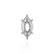 Load image into Gallery viewer, ITI NYC Six Prong Marquise Shape Tapered Base Wire Basket Settings in Sterling Silver (4.25 x 1.75 mm - 21.00 x 10.50 mm)