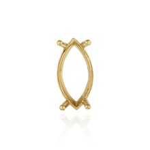 Load image into Gallery viewer, ITI NYC Four Prong Marquise Shape Single Base Settings in 14K Gold (6.00 x 3.00 mm - 20.00 x 10.00 mm)