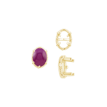Load image into Gallery viewer, ITI NYC Four Prong Oval Cabochon Settings in 14K Gold (6.00 x 4.00 mm - 25.00 x 18.00 mm