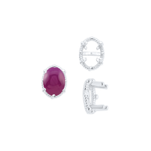 Load image into Gallery viewer, ITI NYC Four Prong Oval Cabochon Settings in Sterling Silver (6.00 x 4.00 mm - 25.00 x 18.00 mm)